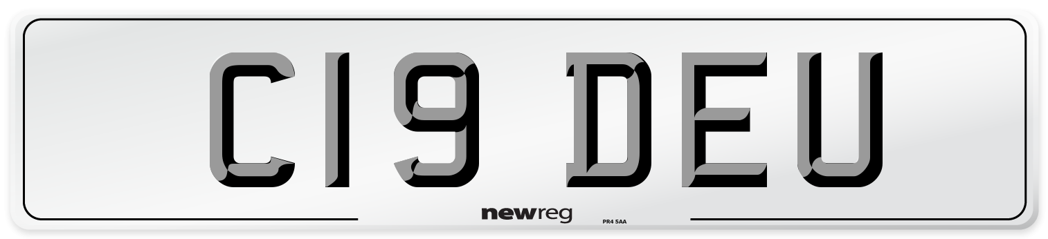 C19 DEU Number Plate from New Reg